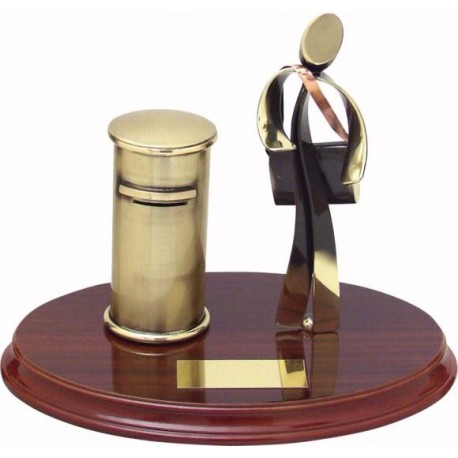 ESCULTURA DE CARTERO PARA TROFEO O REGALO