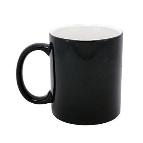 TAZA MÁGICA NEGRA PERSONALIZADA DE CERÁMICA
