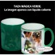 TAZA MÁGICA VERDE PERSONALIZADA