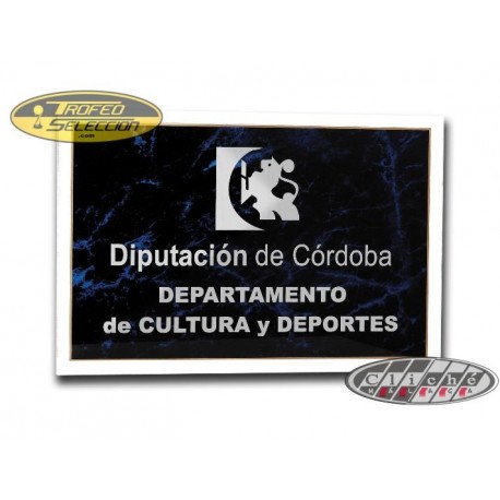PLACA DE EXTERIOR GRANDE GRABADA.