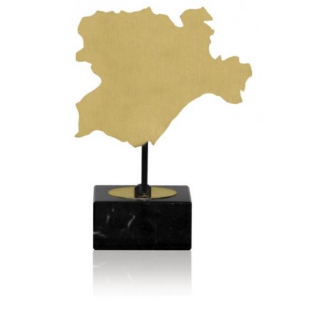 MAPA DE CASTILLA Y LEÓN DE LATÓN. 3 TAM.