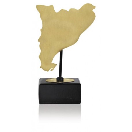 MAPA DE CATALUÑA DE LATÓN. 3 TAMAÑOS