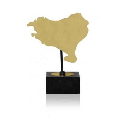 MAPA DE PAIS VASCO DE LATÓN. 3 TAMAÑOS