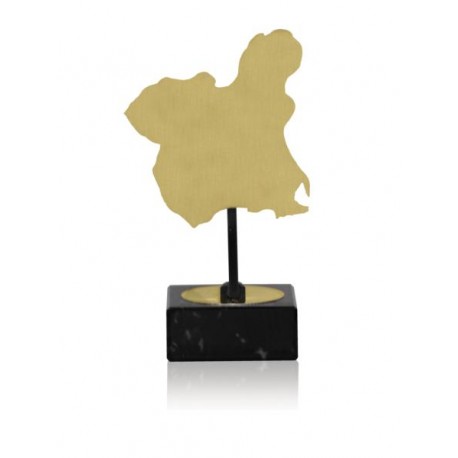 MAPA DE MURCIA DE LATÓN. 3 TAMAÑOS