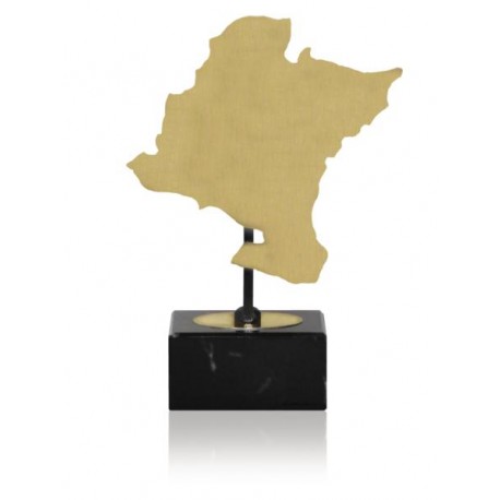 MAPA DE NAVARRA DE LATÓN. 3 TAMAÑOS