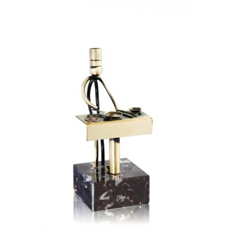 ESCULTURA TROFEO DE COCINA DE LATÓN. 3 TAM.