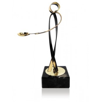 ESCULTURA TROFEO DE COCINA DE LATÓN. 3 TAM.