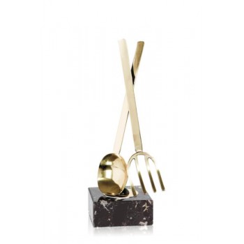ESCULTURA TROFEO DE COCINA DE LATÓN. 3 TAM.