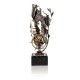 ESCULTURA TROFEO DE VELA ALPACA Y LATÓN. 3 T.