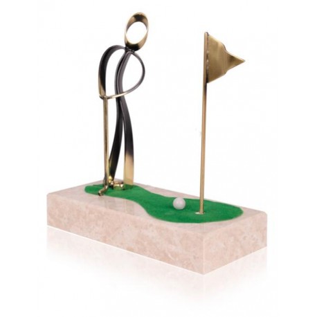 ESCULTURA TROFEO DE GOLF DE LATÓN. 3 TAMAÑOS