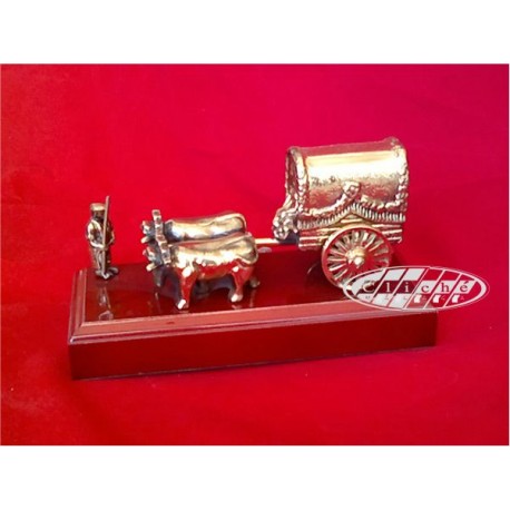 CARRETA ROCIERA DE BRONCE 20x10.5 CM