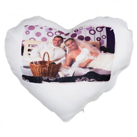 COJÍN CORAZÓN PERSONALIZADO 35 X 35 CM - 1 CARA