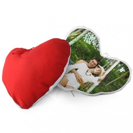 COJÍN CORAZÓN PERSONALIZADO 35 X 35 CM - 1 CARA