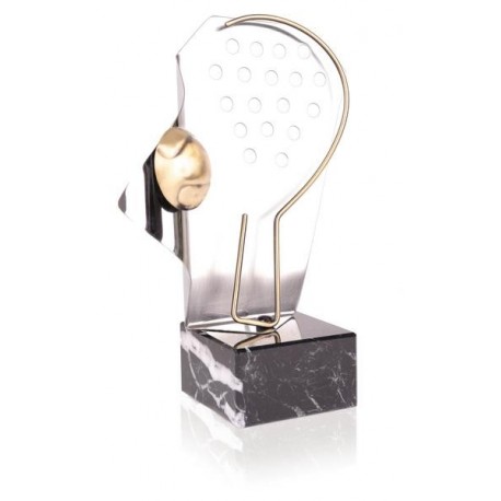 TROFEO DE PÁDEL DE LATÓN. 3 TAMAÑOS