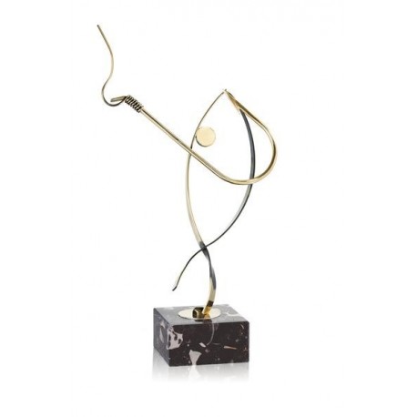TROFEO DE PESCA DE LATÓN. 3 TAMAÑOS