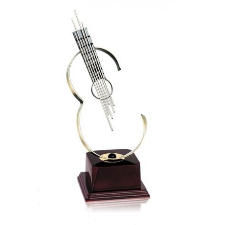 TROFEO DE MÚSICA DE LATÓN. 3 TAMAÑOS