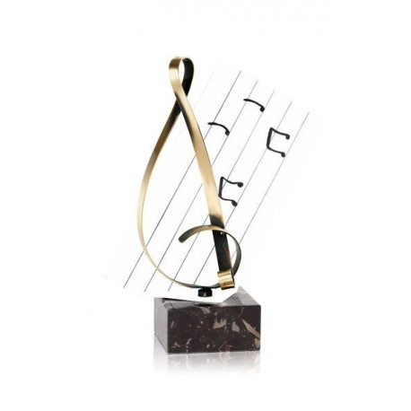 TROFEO DE MÚSICA DE LATÓN. 3 TAMAÑOS