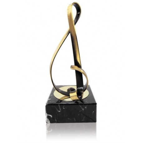 TROFEO DE MÚSICA DE LATÓN. 3 TAMAÑOS