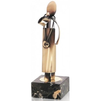 ESCULTURA TROFEO DE SOMMELIER DE LATÓN. 3 TAMAÑOS