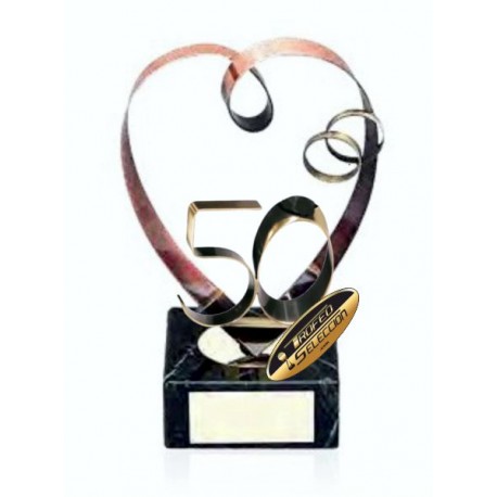 ESCULTURA TROFEO DE ANIVERSARIOS DE LATÓN. 3 TAMAÑOS